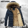 2021 New Winter Parkas Men Thick Windproof Coat Fashion Warm Fleece Parka Jacket Mens Casual Coats Hooded Fur Collar Outwear|Jac