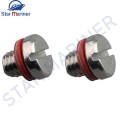 Stainless Steel Plug, Marine Screw 90340-08002-00 With Red Seal Gasket For Yamaha Outboard Motor 90340-08002 Boat Engine Parts -
