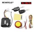 2 Way Motorcycle Anti-theft Alarm Remote Engine Start 36v-72v Electric Bike Two Way Security Alarm Scooter Moto Theft Protection