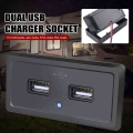 Car Charger Dc5v/3.1a Dual Usb Ports Charger Socket Fast Charger With Led Indicator Car Phone Charger For 12v/24v Car Rv Truck -