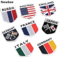 Newbee Car Jdm Sticker Auto Motorcycles Atv Italy England German France Russia Japan Usa Flag Logo Emblem Grille Badge Decals -