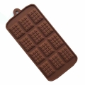 12 incluso molde de chocolate molde de silicona moldes de fondant DIY molde de barra de caramelo herramientas de decoración de p