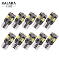 10pcs Super Bright Canbus Error Free T10 W5w 194 Car Led Light Vehicle Lamp Yellow Red Warm White Ice Blue 12v Dc For Auto Bulbs