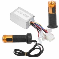 E bike Motor 24V 250W Brush Controller with Twist Throttle Grip Kit Electric Bicycle Scooter Speed Controller Throttle Handlebar