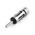 New 1*4cm Car Vehicles Radio Stereo ISO To Din Silver Aerial Antenna Mast Adaptor Connector Alloy Aerial Plug|Cables, Adapters &