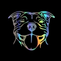 Car Styling Bull Terrier Staffie Dog Car Stickers and Decals Creative Funny Carbon Fiber 3D Stickers On Car Auto Stickers|Car St
