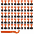 WSFS Hot 100Pcs Flat Ceramic Floor Wall Construction Tools Reusable Tile Leveling System Kittile Leveling System Kit For Tile