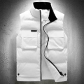Thicken Vest Jacekt Men White Vest Coat Fashion Clothing Men Sleeveless Jacket Waistcoat Puffer Vests Pure Color Plus Size 8XL|V