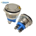 16mm 19mm 250v 5a Mini Metal Push Button Switch Self-reset Spherical/high Flat Round/flat Round With Terminal - Switches - Offic