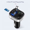 Fm Transmitter Auto Bluetooth 5.0 Car Kit Mp3 Fast Charge Qc3.0 Modulator Dual Usb Pd Ports Support Voice Call U Disk Tf Card -