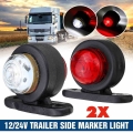 2Pcs 12V 24V Car Truck LED Side Marker Light Turn Signal Lamp Clearance Light Indicator Lamp Lorry Van Caravans Trailer|Truck Li