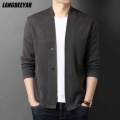 Top Quality New Autum Winter Brand Fashion Knit Mens Oversized Cardigan Sweater Knitting Casual Korean Coats Jacket Men Clothes|