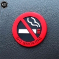 Universal Rubber NO SMOKING Sign Tips Warning Logo Car Stickers Taxi Door Decal Badge Glue Sticker Promotion car styling|Car Sti