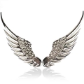 [ In Stock ] Car Auto Sticker 3d Stereo Metal Angel Wing Car Decoration With Decals Emblem Chrome Car 3d Big Wings Car Sticker -