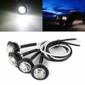 4x White Round LED Bullet Button Side Marker Lights For Car Truck Trailer DC 12V Side marker Light|Truck Light System| - Offic