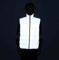 2018 Autumn winter men reflective thick vests bodywarmer sleeveless jacket night reflect light cotton padded vest waistcoat|Vest