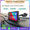 8.8 Inch Universal Wireless Carplay Display For Mazda 3 6 Mazda CX4 CX5 MX5 with Android Auto Mirror Link Bluetooth Rear Camera|