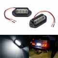 2pcs Vehicle Lights Waterproof 6 LED 12V License Plate Light Car Boat Truck Trailer Step Lamps Car Accessories|Truck Light Syste