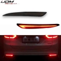 Taillight Style Red 3d Optic Led Rear Bumper Reflector Driving Tail Brake Light Turning Lights For 2014~2016 Ford Fusion Mondeo