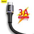 Baseus Usb Type C Cable 3a Fast Charging For Samsung Mobile Phone Usb Wire Charger Data Cable 3m Quick Charge Usb Cable For Xiao