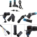 E-bike Half Twist Throttle Led Display Voltmeter Electric Bicycle Twist Throttle Handle With Lock Key Electric Bike Accessories