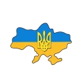 1 PCS 14.9CM*10.3CM Ukraine Flag Trident Car Sticker Map Decal Ukrainian Car Accessories| | - Officematics.com
