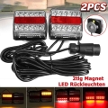 2pcs 12v Led Truck Trailer Tail Lights Rear Light Break Turn Signal Lamp Magnetic Boat Campers Caravan Lorry Bus Rv Car - Truck