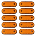 10pcs Amber Markerings Light Side Marker Led 24v Trucks Lamp Pickup Car Side Marker Lights For Truck Accessories - Truck Light S