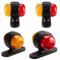 4PCS Automatic Stop Signal 12V 24V Replacement Parts Mini Durable Trailer Truck Universal Safety Turn Signal Warning Red|Truck