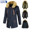 2021 New Men Winter Long Warm Thick Jacket Parkas Coat Men Autumn Outwear Windproof Fur Collar Outdoor Pocket Parkas Men 8XL|Par