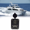 Flush Mount Anderson Plug Socket Double USB Charger Panel for Caravan Camper Boat Truck RV|Truck Battery| - Officematics.com