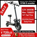 JUESHUAI X700 Electric Scooter 52V 2600W Folding E scooter 75km/h Double Motor 10 inch Tire Off Road Electric Scooters Adults|El