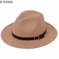 Classic British Fedora Hat Men Women Imitation Woolen Winter Felt Hats Fashion Jazz Hat Chapeau Wholesale|Men's Fedoras| -
