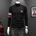 High end luxury designer fashion brand knitted embroidery high neck sweater men's 2021 autumn and winter warm casual men'
