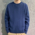 Cable Knit Sweater Men Autumn Winter Tops Men Casual Clothes Crewneck Chunky Knit Cardigan Men Pullover Sweaer Knitted Shirts|Pu