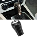 Carbon Fiber Style Gear Shift Handle Sleeve Button Cover Stickers For Mercedes Benz W204 W212 A C E G GLS Class|Car Stickers|