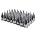 10PCS ABS Chrome Plastic 33mm Thread on Spiked Lug Nut Covers for Semi Trucks| | - Officematics.com