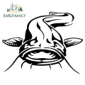 EARLFAMILY 13cm x 12.8cm for Big Catfish Windshield Car Sticker Motorcycle Helmet Waterproof Camper Snowboard Surfboard RV Decal