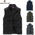 Men Vest brand 2021 autumn New Fashion casual Large size S 5XL Vest Men Coat spring Tactics outdoor Fleece Slim Vest Men Jacket|