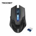 TeckNet 4000DPI Optical Ergonomic Wireless Gamer Mice Computadora Wireless Gaming Mouse Mini USB Mouse Gamer para PC portátil