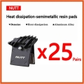 12 Pairs Nutt Bicycle Disc Brake Pads Cooling Fin Mtb Mountain Hydraulic Caliper Heat Dissipation Semi Metal Resin Brake Pad - B