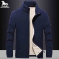 Winter parka men 7XL 8XL 9XL Fleece Mens Jackets casual warm Cashmere coats Men's Solid color coat Thicken Windproof jacket