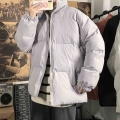 FGKKS Streetwear Men Warm Parka Coat Jacket Winter Solid Color Men Casual Cotton Coat Harajuku Women Fashion Parka Coat|Parkas|