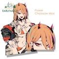 EARLFAMILY Gyaru Bikini Power Car Sticker Anime Chainsaw Man Fanart Waifu Decal JDM Window Trunk Decor Cartoon Peek Girl Sticker