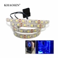 PC LED Strip Light PC case led lights SATA power supply for Computer 5050 SMD Flexible LED Strip 12V Background RGB Blue green
