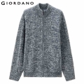 Giordano Men Jackets Thick Mockneck Open Placket Jacket Soild Color Quality Zip Front Thick Casual Jackets 01051702|Pullovers|