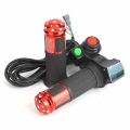 1 Pair Universal Electric Bicycle Twist Throttle LED Voltage Display Twist Throttle for 12 99V Ebike Scooter E bike Parts|Electr