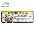Earlfamily 15cm X 5.7cm Cartoon Inosuke Car Sticker For We Die Like Real Men! Warning Decal Anime Car Accessories Jdm Stickers -