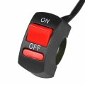 Motorcycle Handlebar Flameout Switch ON OFF Power Button for Moto Motor ATV Bike DC12V/10A Black Universal|Motorcycle Switches|