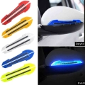2PCS Car Reflective Sticker Car styling Rearview Mirror Sticker Safety Warning Reflective Sticker Car Strip Stickers Exterior|Ca